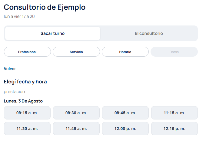 Reserva pública de turnos
